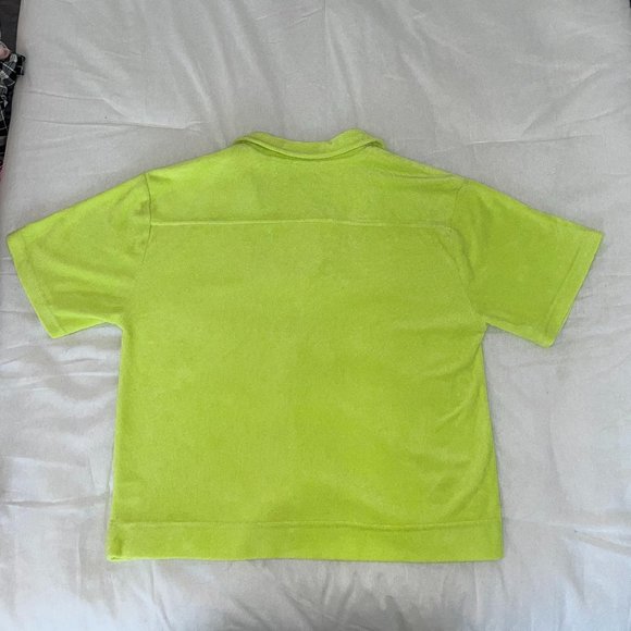 Kendall and Kylie Neon Green Terry Cloth Polo - Picture 6 of 7